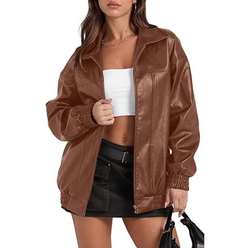 Damen modische und lässige Overshirt-Jacke Drune