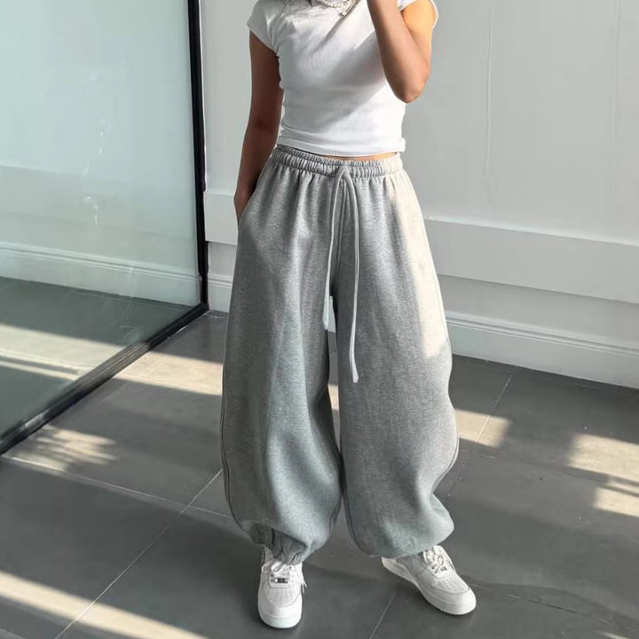 Damen Wohlfühlhose mit weitem Schnitt und elastischem Bund Drune