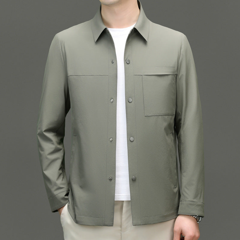 Herren leichte Übergangsjacke mit praktischem Stehkragen und modernen Taschen Drune