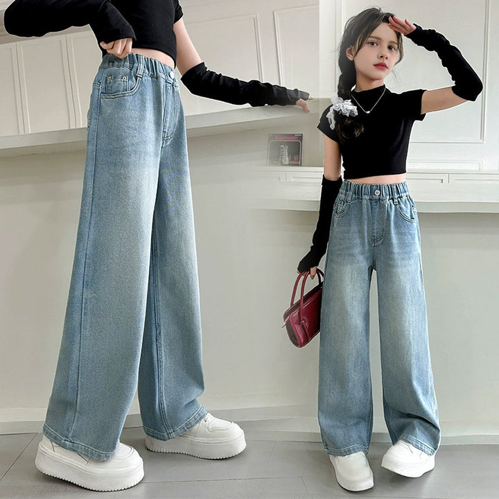 Damen weite Jeans mit modernem Schnitt Drune