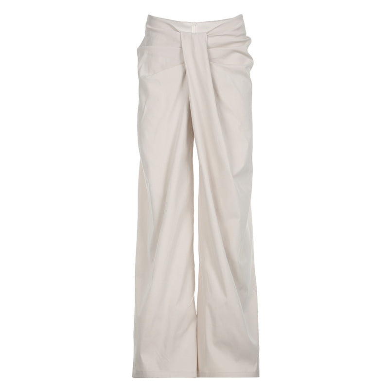 Damen elegante Palazzo-Hose mit raffinierter Drapierung Drune