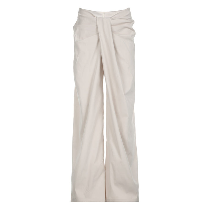 Damen elegante Palazzo-Hose mit raffinierter Drapierung Drune