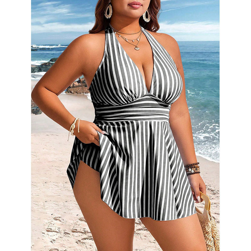 Damen Strandkleid mit raffiniertem Wickeldesign Drune