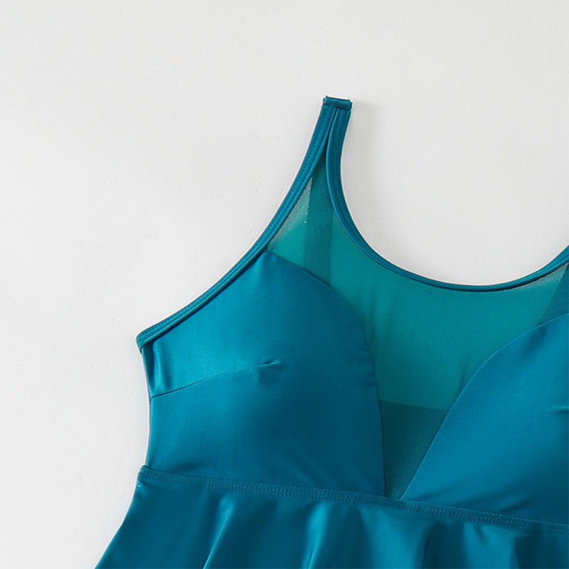 Damen sportliches Tankini-Set mit hoch geschnittenen Shorts Drune
