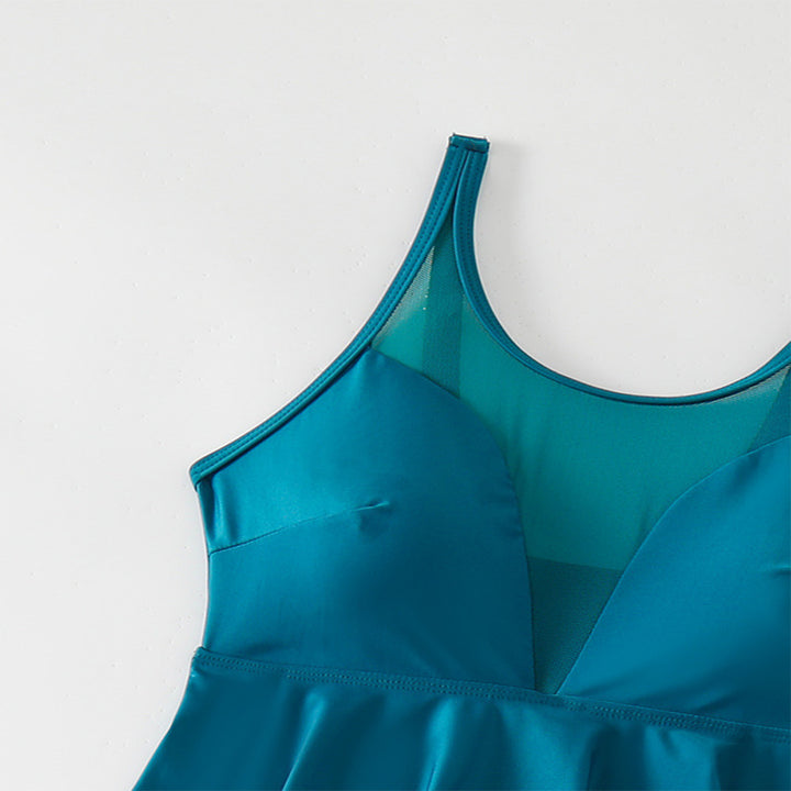 Damen sportliches Tankini-Set mit hoch geschnittenen Shorts Drune