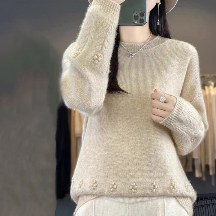 Drune | Strickbluse mit Musterdetails Wolle Komfortabel und Elegant