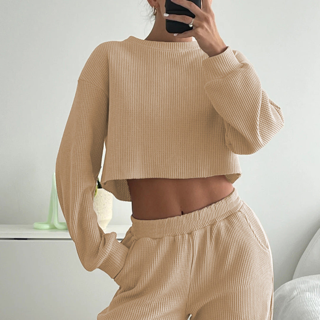 Damen lässiger und eleganter Strickanzug Drune