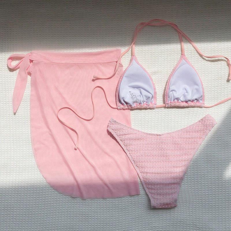 Damen wunderbares Bikini-Set mit elegantem Wickelrock Drune