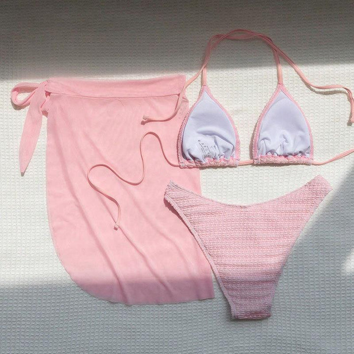 Damen wunderbares Bikini-Set mit elegantem Wickelrock Drune
