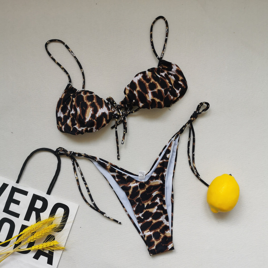 Damen Triangel-Bikini mit regulierbaren Bindebändern Drune
