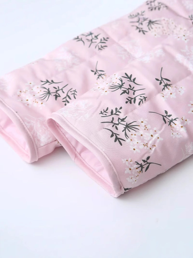 Damen gesteppte Weste im eleganten Blumenprint-Design Drune