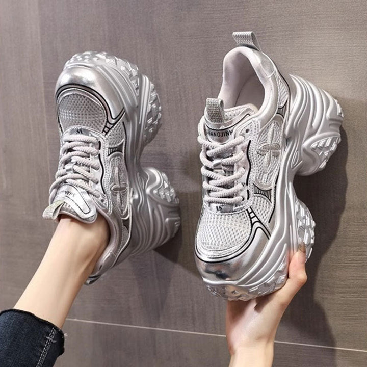 Damen Chunky Sneakers mit voluminösem Profil und atmungsaktiver Struktur Drune