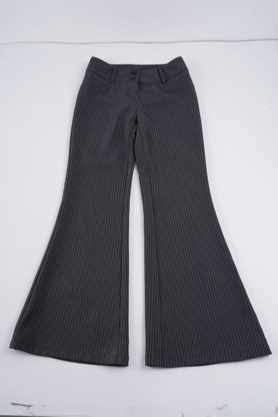 Damen Flared Jeans mit modischem Streifenmuster und hohem Bund Drune