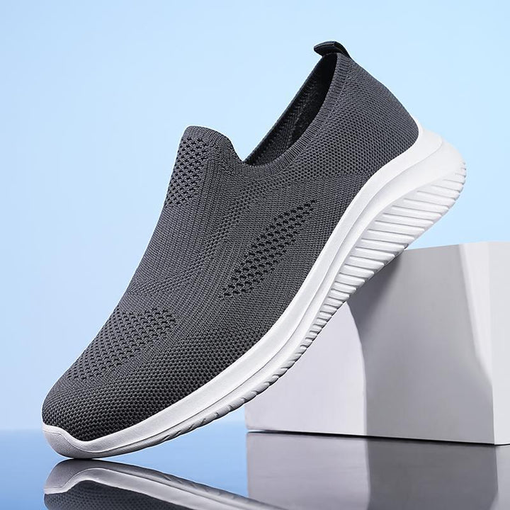 Herren Leichte Slip-On Sport Sneakers mit Atmungsaktivem Strickdesign Drune