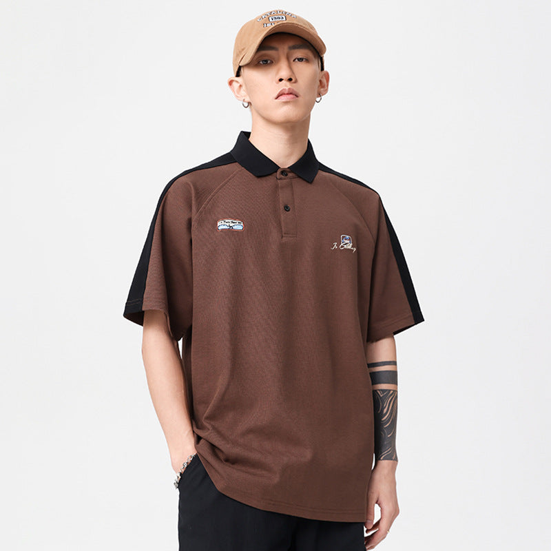 Herren Polo-Shirt mit modernem Strukturdesign und kontrastierenden Akzenten Drune