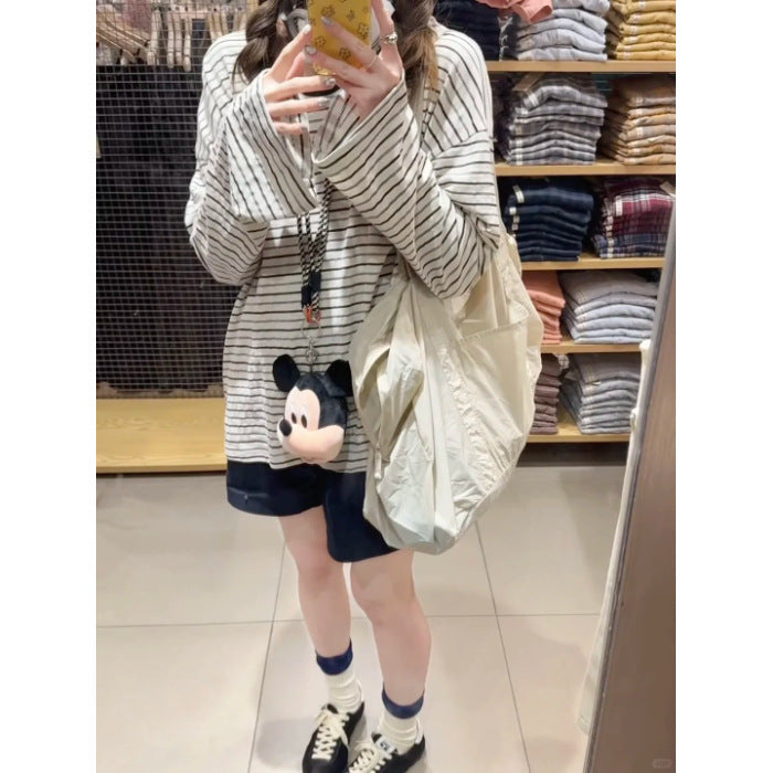 Damen lässiges Übergrößen-Shirt Drune