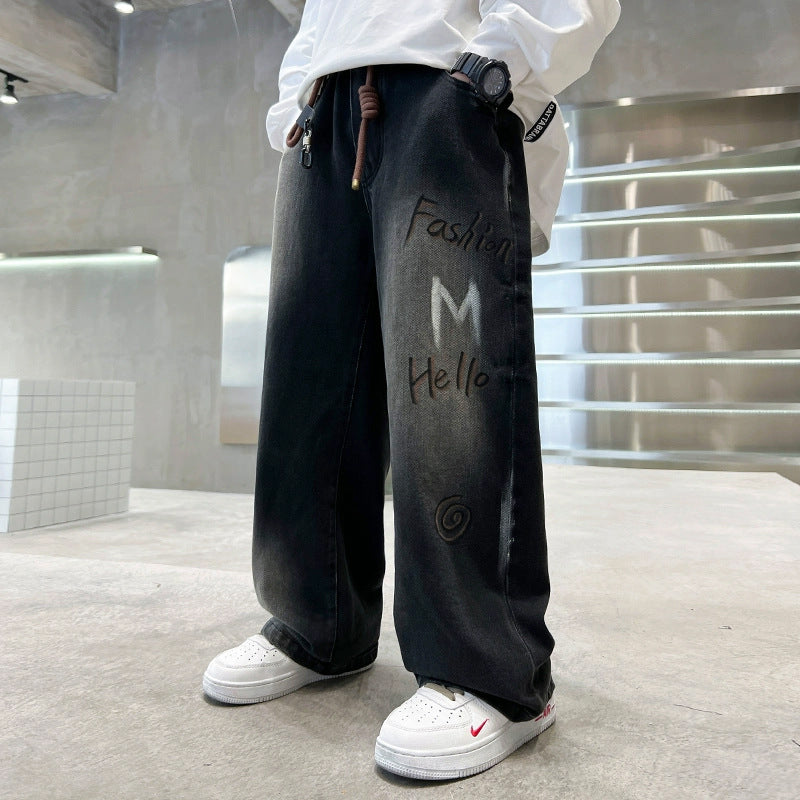 Unisex weite Denim-Hose im modischen Oversized-Style Drune
