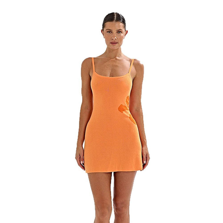 Damen komfortables Trägerkleid aus leichter Baumwolle Drune