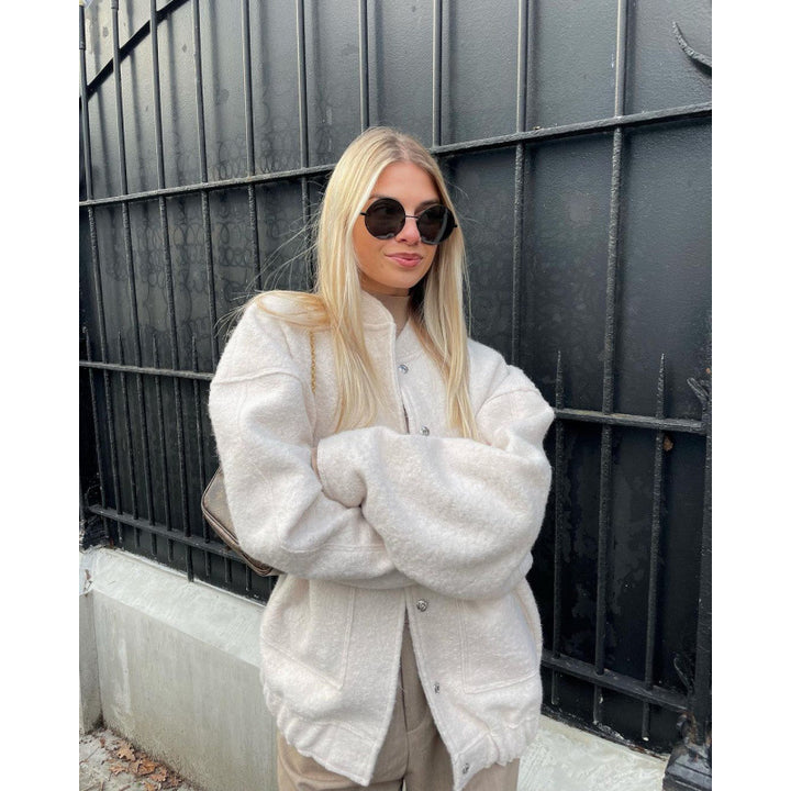 Damen Oversize Softshell-Jacke mit großem Kragen und praktischen Taschen Drune