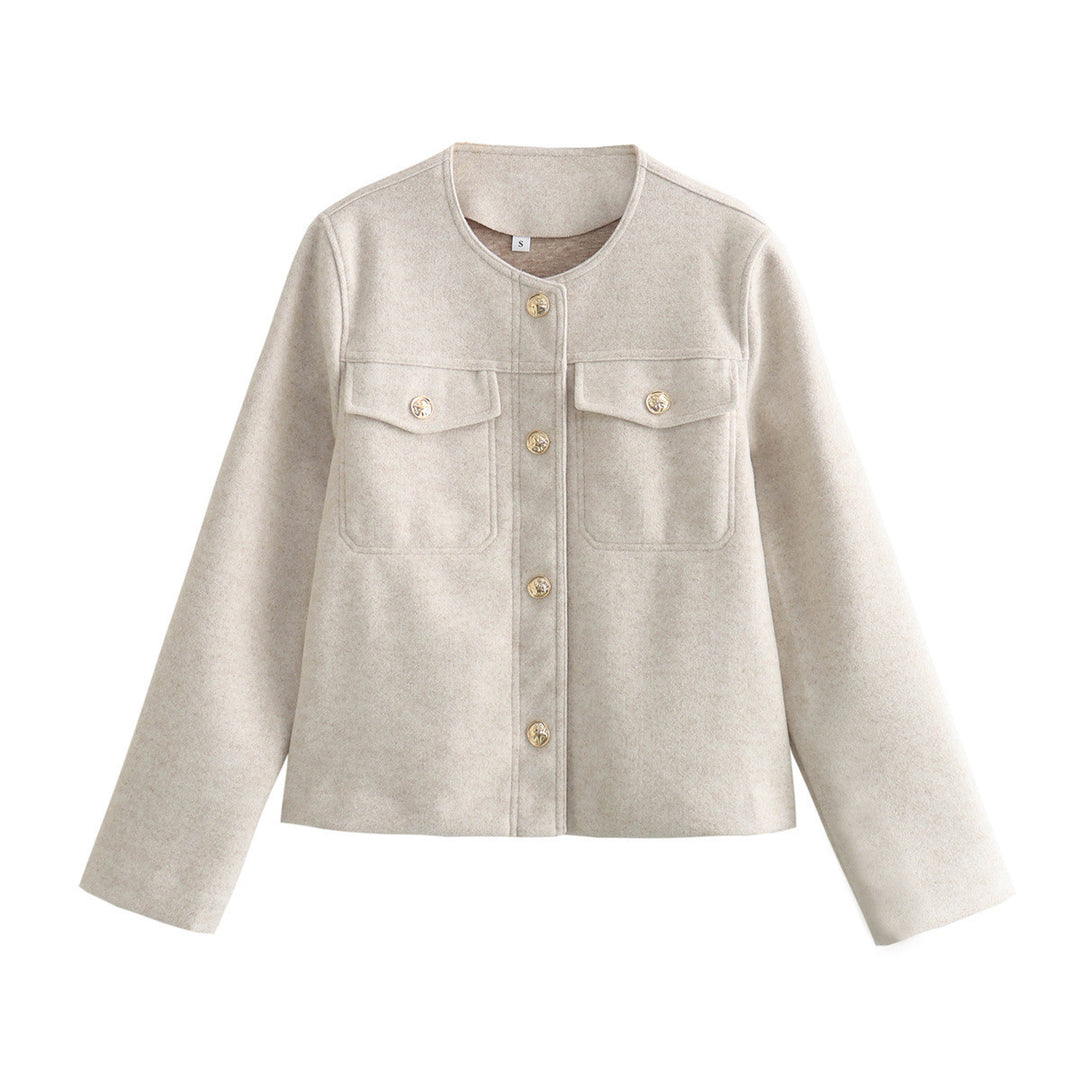 Damen moderne Jacke aus weichen Materialien mit strukturiertem Design Drune