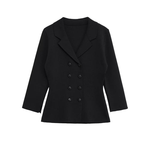 Damen Blazerjacke im eleganten Design mit doppelter Knopfleiste und tailliertem Schnitt Drune