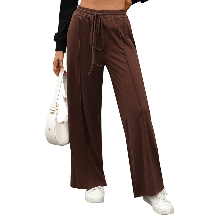 Damen Lässige Pluderhose aus hochwertigem Material mit elastischem Bund Drune