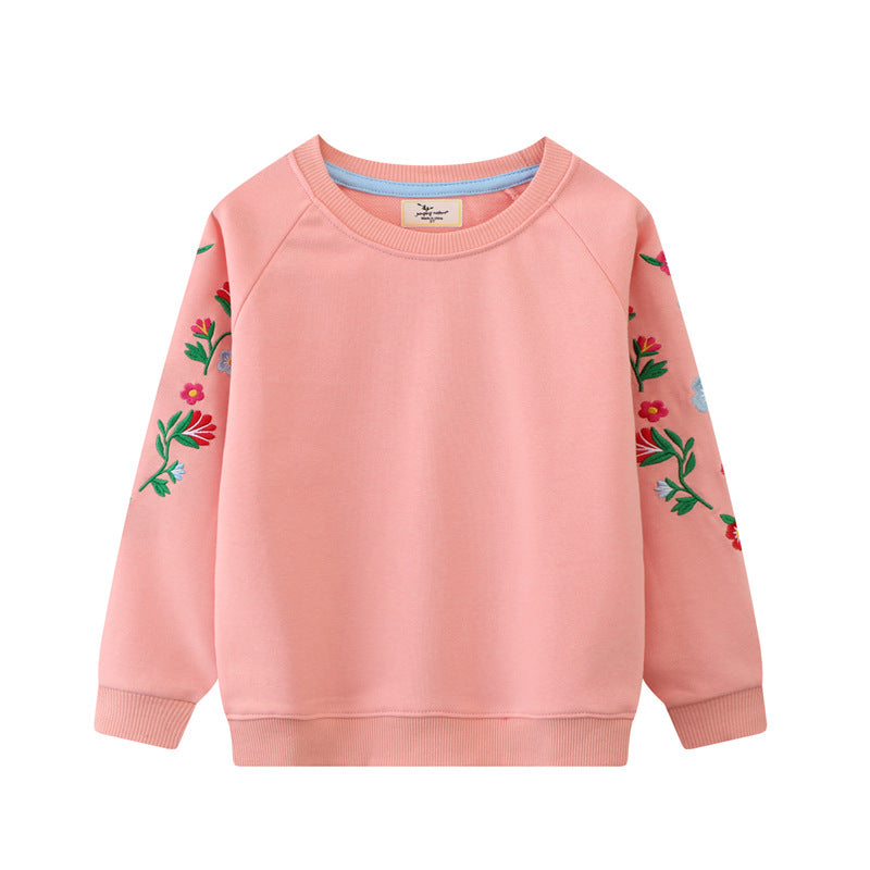 Damen Sweatshirt mit lebhaften Blumenstickereien Drune
