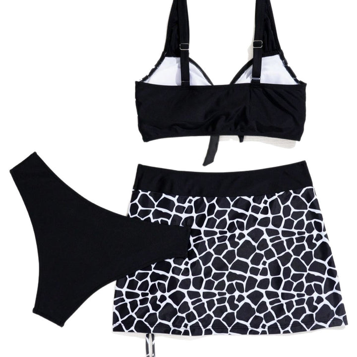Damen Bikini-Oberteil mit Wickeloptik und Rüschendetails Drune