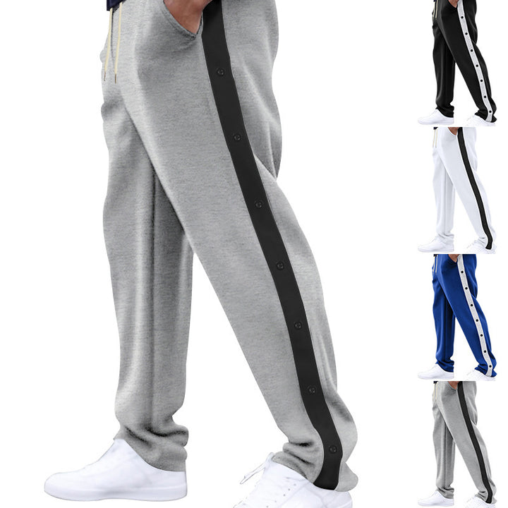 Damen Sportliche Freizeitpants mit Druckknöpfen an den Seiten Drune