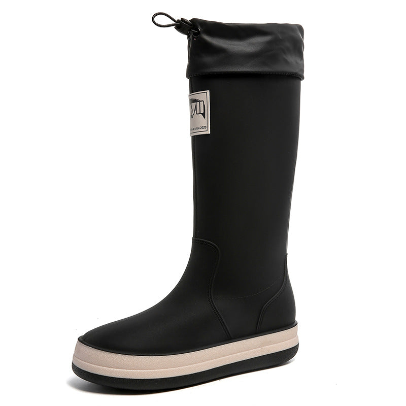 Damen robuste Gummistiefel mit verstellbarem Schaft und rutschfester Sohle Drune