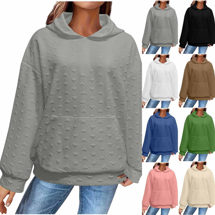 Damen Kuscheliger Oversized Hoodie mit strukturierter Oberfläche Drune