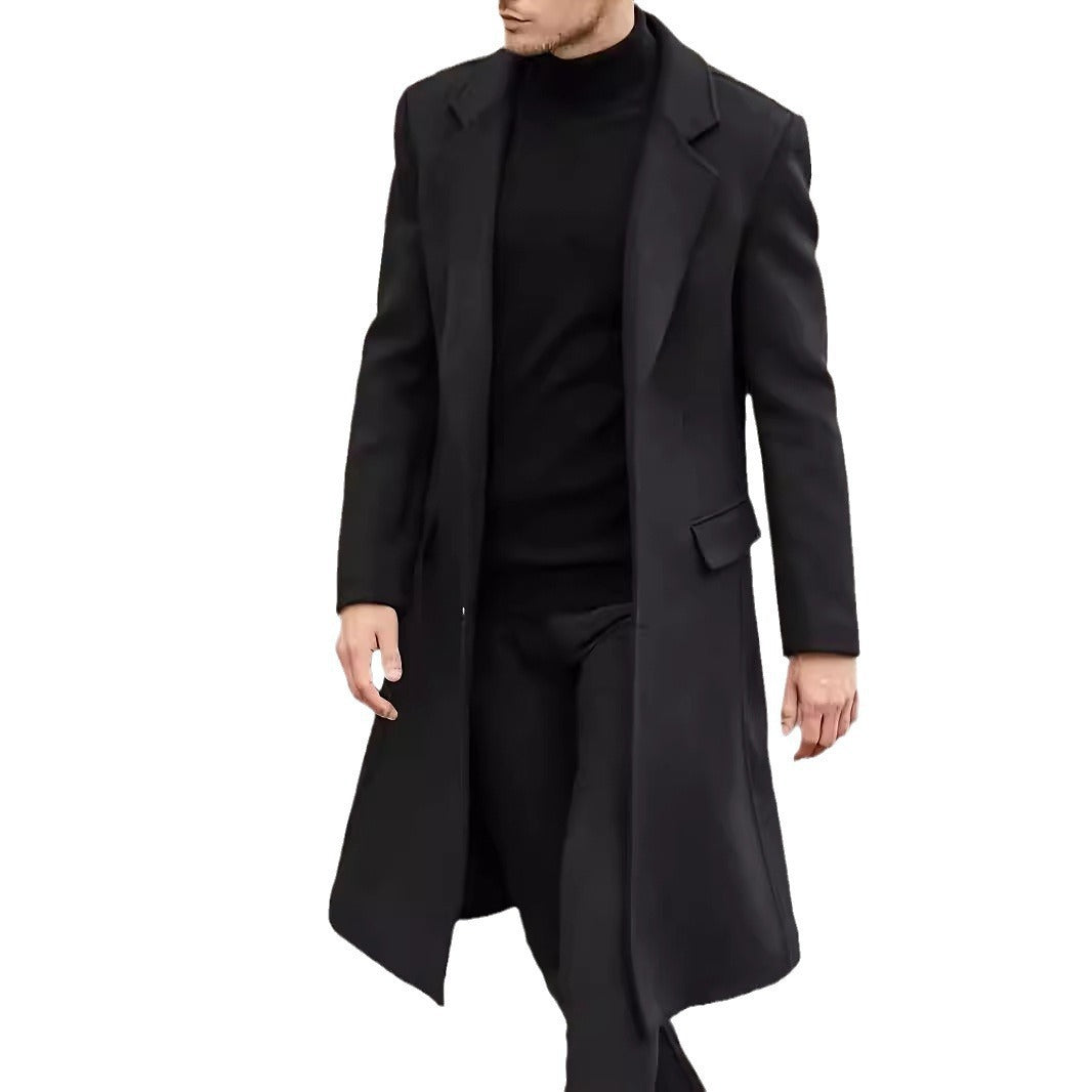 Herren eleganter Lange-Mantel Drune