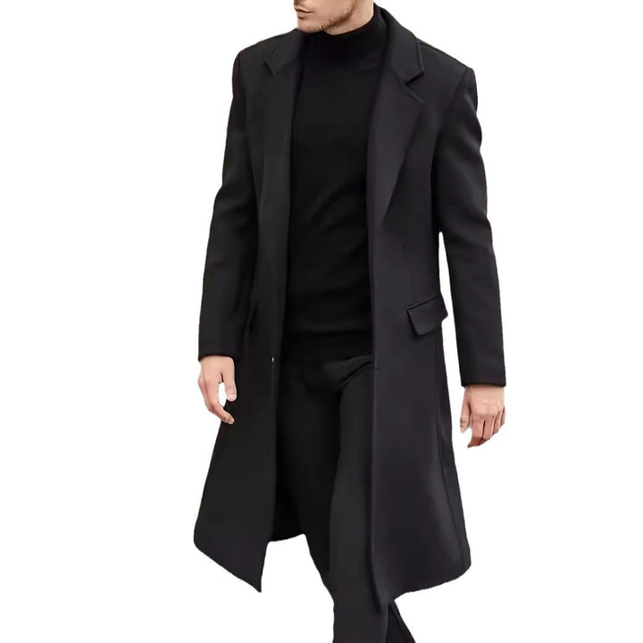 Herren eleganter Lange-Mantel Drune
