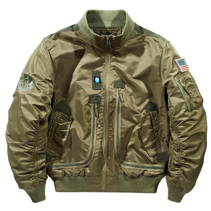 Herren stylische Bomberjacke mit vielseitigen Taschen Drune