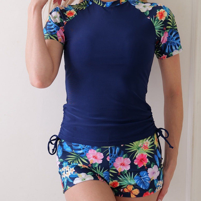 Damen Surf-Anzug mit floralem Design und modischen Akzenten Drune