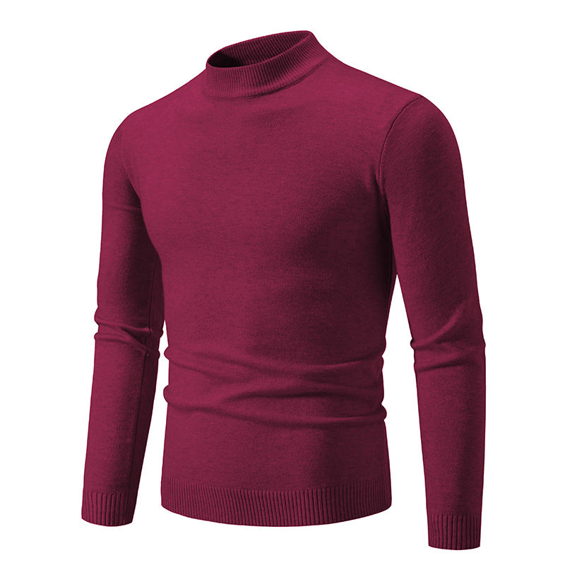 Herren Feinstrickpullover mit hohem Kragen und elastischen Bündchen Drune