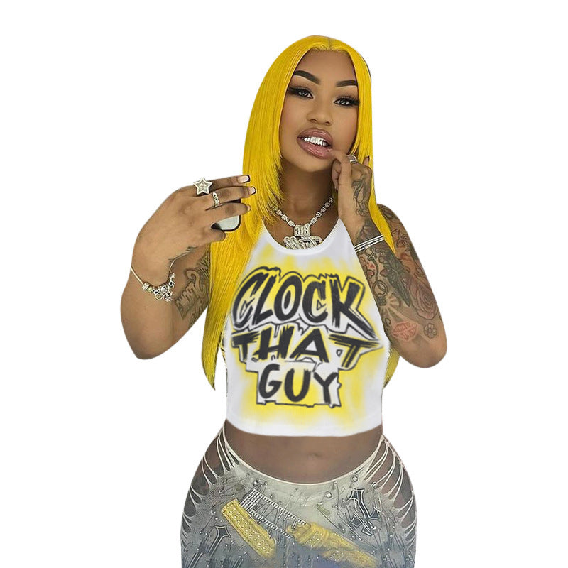 Damen Lockere T-Shirt mit Aufdruck und lässigem Schnitt Drune