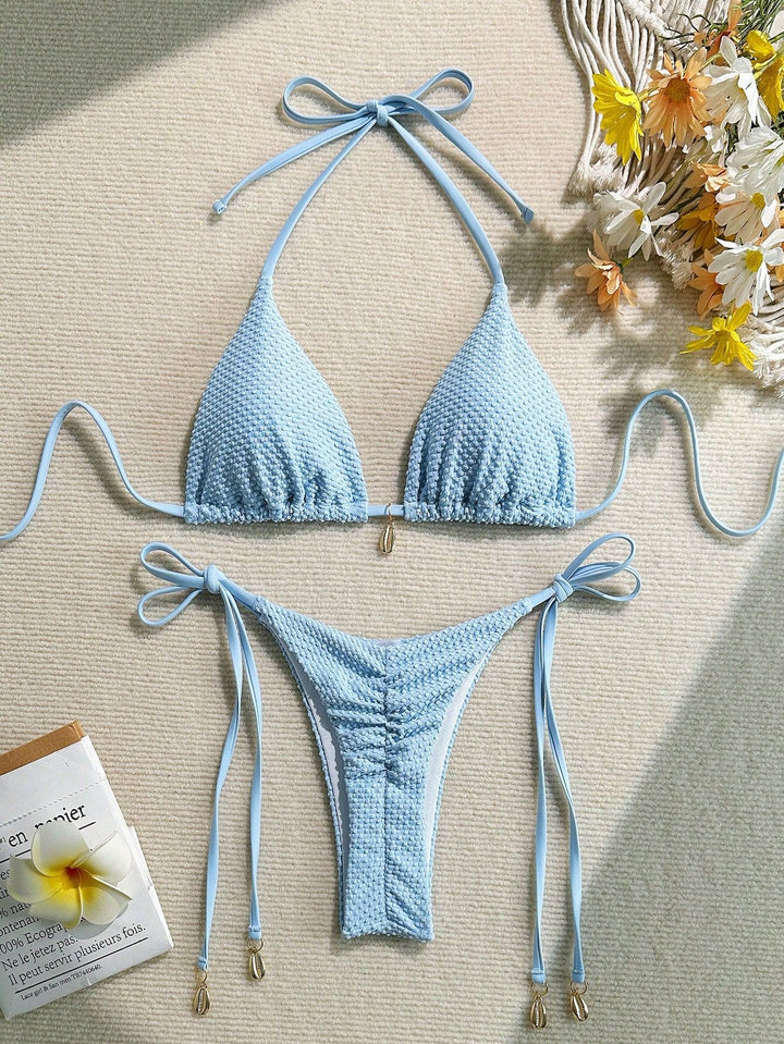 Damen Bikini mit strukturierter Oberfläche Drune