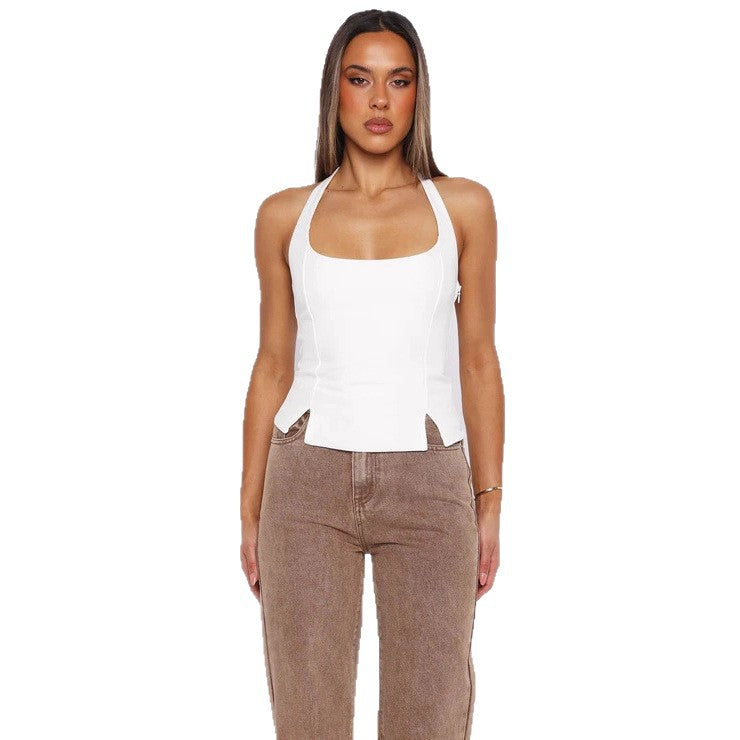 Damen Hochwertiges Trägershirt mit seitlichen Cut-Outs Drune