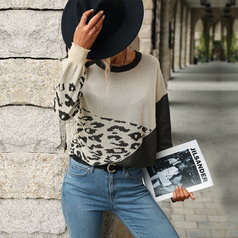 Damen Großer Strickpullover mit kreativem Tiermotiv und lässigem Schnitt Drune