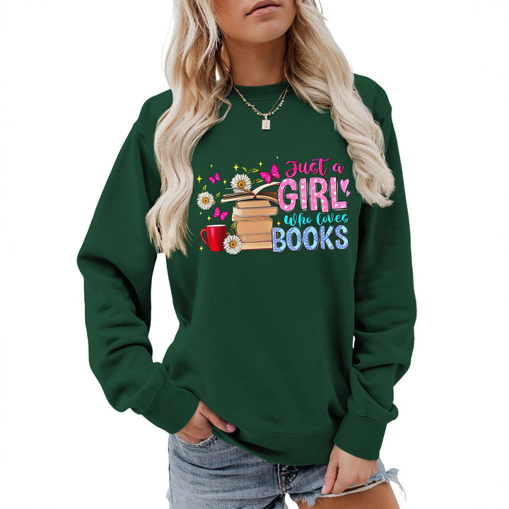 Damen Sweatshirt mit auffälligem Buchmotiv und lässiger Passform Drune