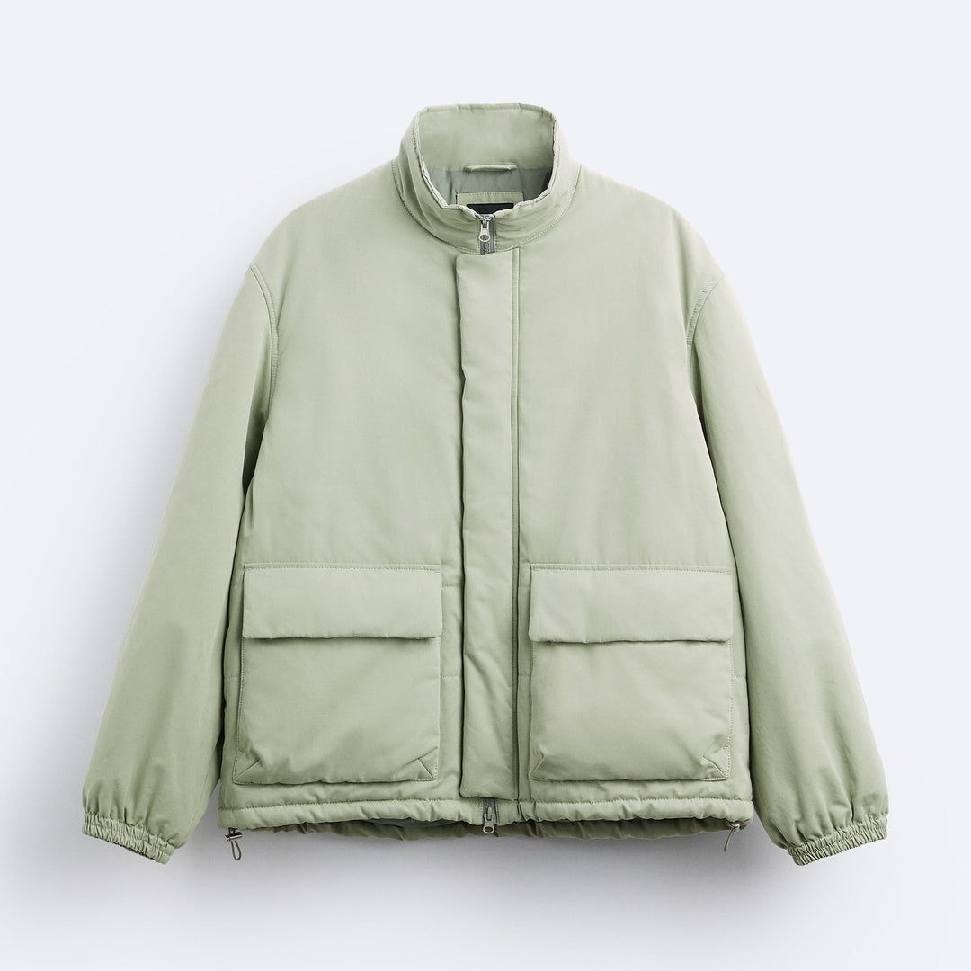 Damen gesteppte Komfortjacke mit großen Taschen und elastischen Bündchen Drune