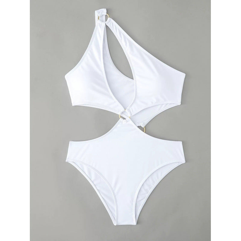 Damen Cut-Out Badeanzug mit modischem Ringdetail und figurformendem Schnitt Drune