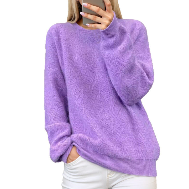 Damen weicher Strickpullover mit elegantem Muster Drune