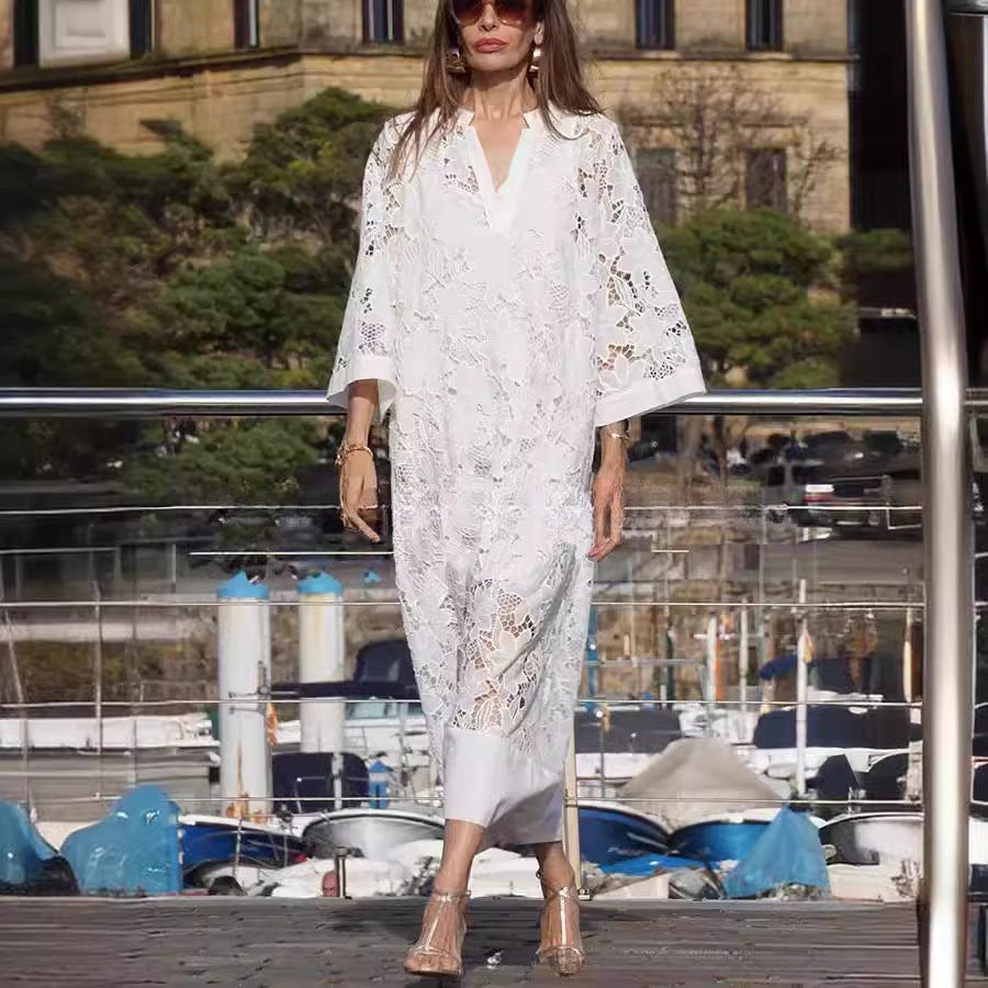 Damen Spitzenkleid im Boho-Stil mit feinen Details Drune