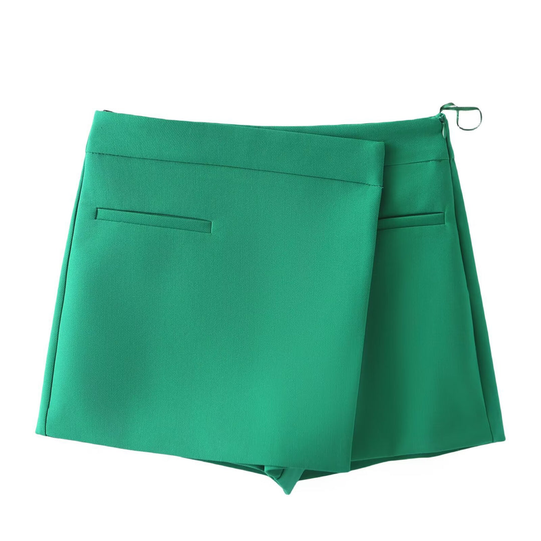 Damen eleganter Minirock mit subtilen Taschen und tailliertem Schnitt Drune
