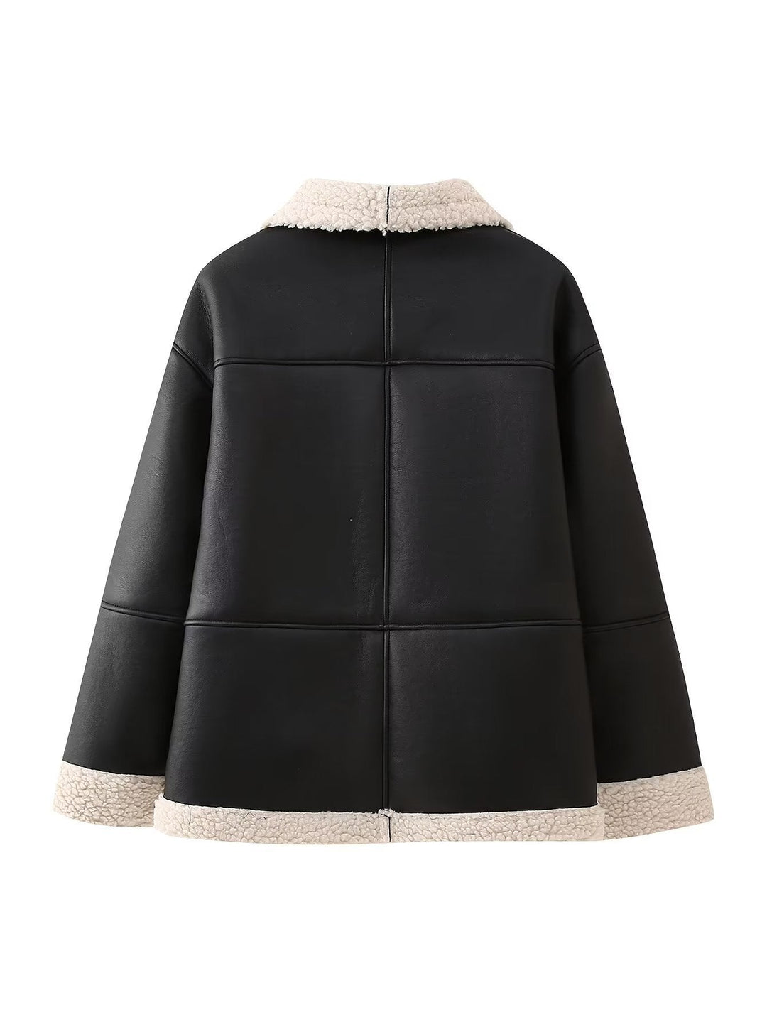 Drune | Damen Kunstlederjacke mit gemütlichem Futter