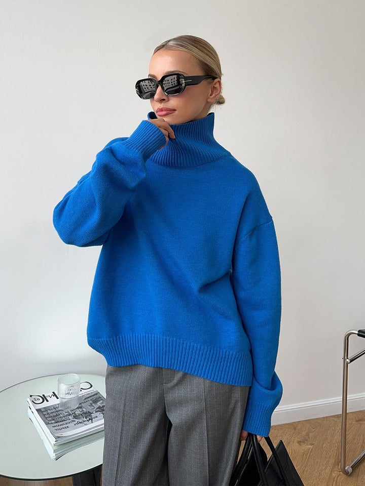 Damen Pullover mit hochschließendem Kragen und lässigem Schnitt Drune