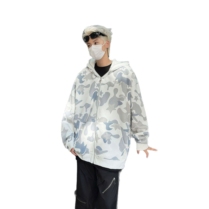 Damen Kapuzenpullover mit einzigartigem Camouflage-Design und aufwendiger Stickerei Drune