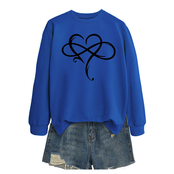 Damen Sweatshirt mit kreativem Herzdesign und entspannter Passform Drune
